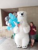 .Белый Мишка Гиганских размеров Аниматор на экспрес поздравление от 800 грн + дорога.